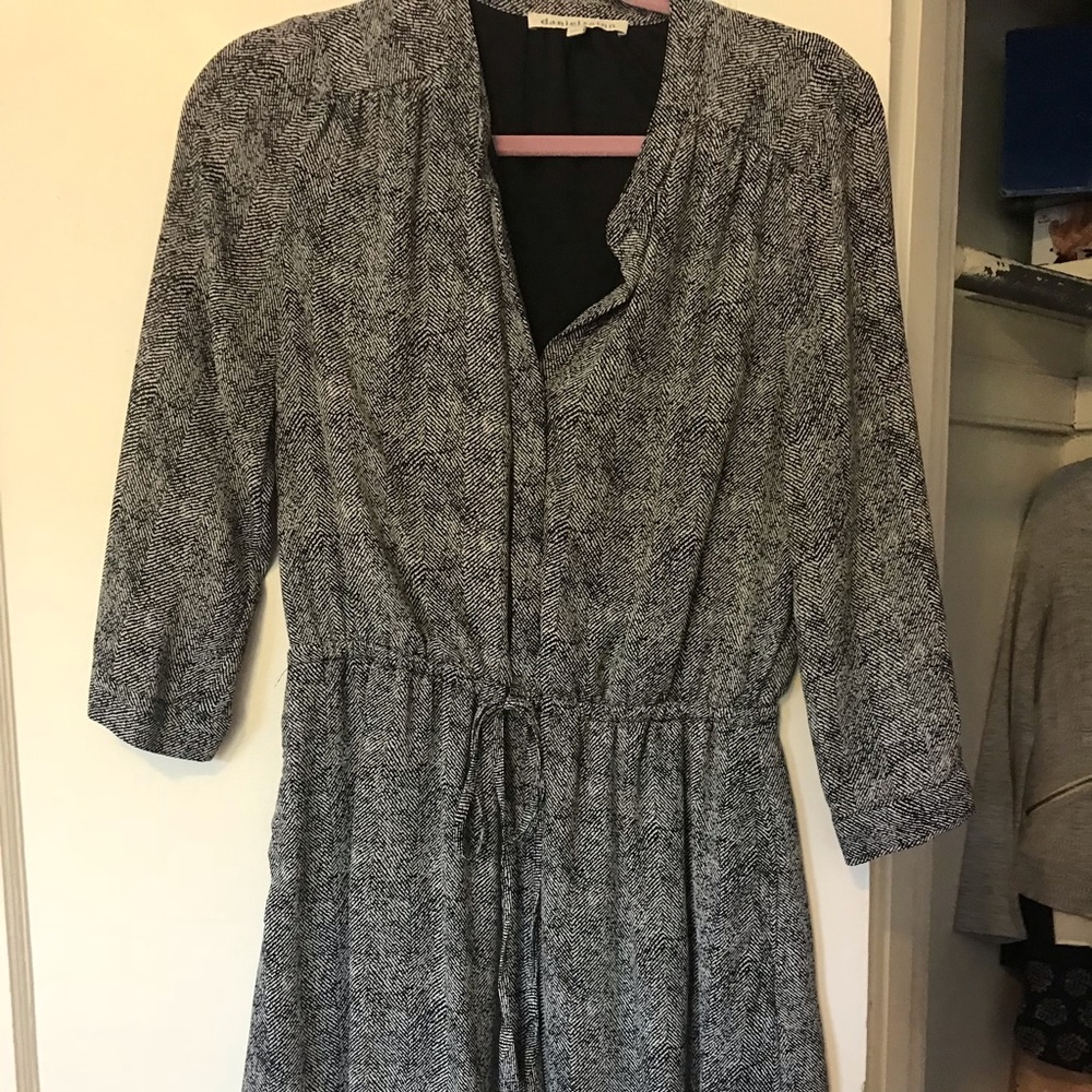 Black and white tie dress